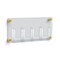 Azar Displays Four-Pocket Trifold Wall Mount Brochure Holder with Gold Stand Off Caps 105580-GLD - alternate 1